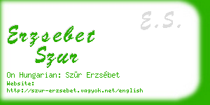 erzsebet szur business card