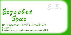 erzsebet szur business card